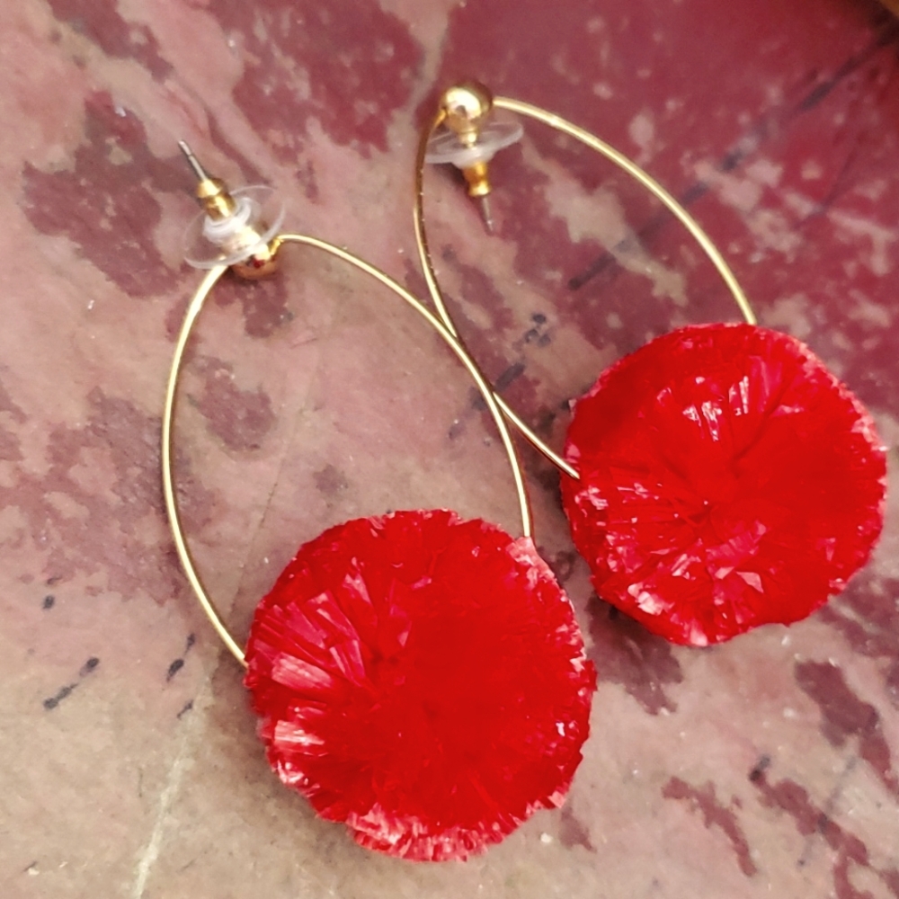 J.crew raffia Pom Pom earring